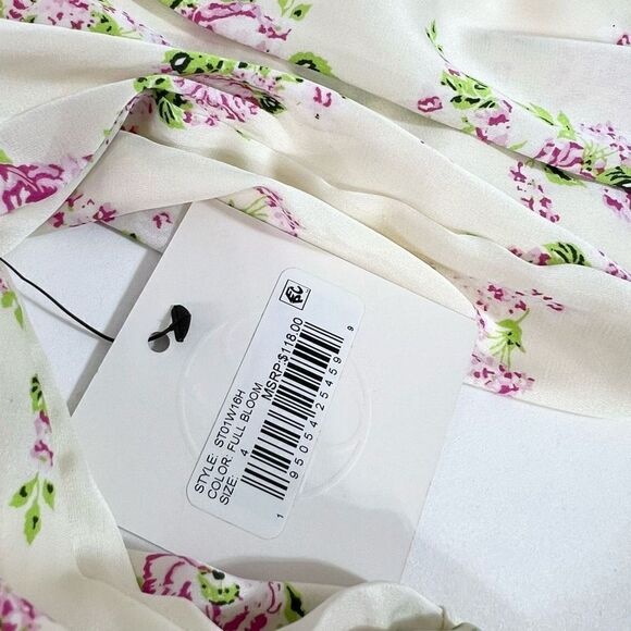 Sage Collective Wrap Dress Womens 4 Full Bloom Floral Tie Waist Long Sleeve - Picture 5 of 11